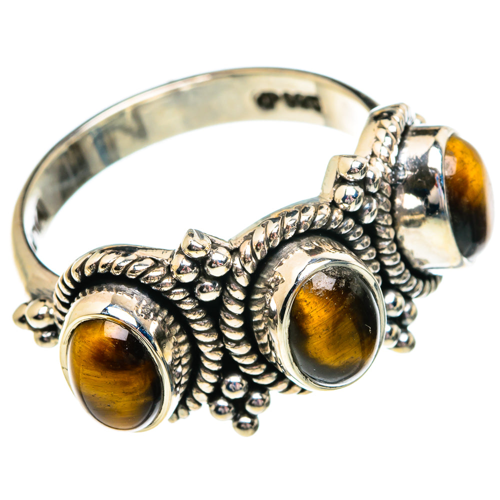 Tiger Eye Rings handcrafted by Anasilvercos - RING84194 - Photo 2