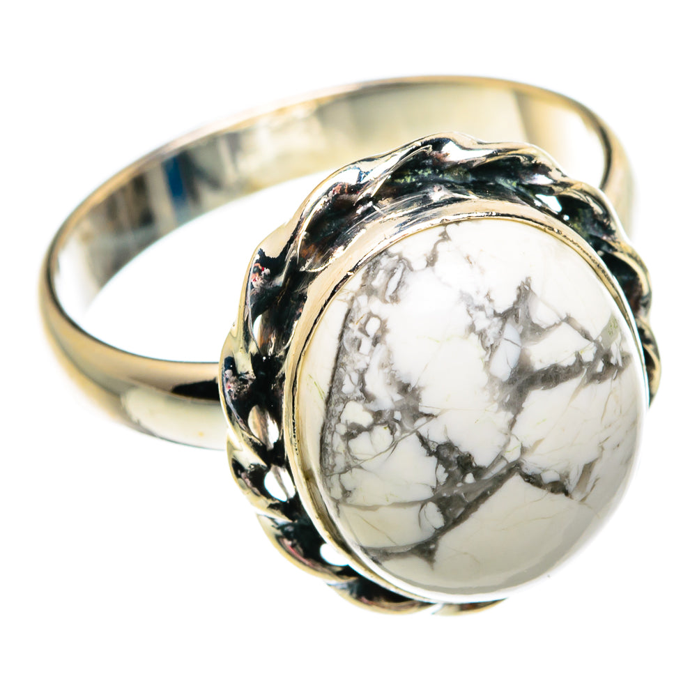 Howlite Rings handcrafted by Anasilvercos - RING84211