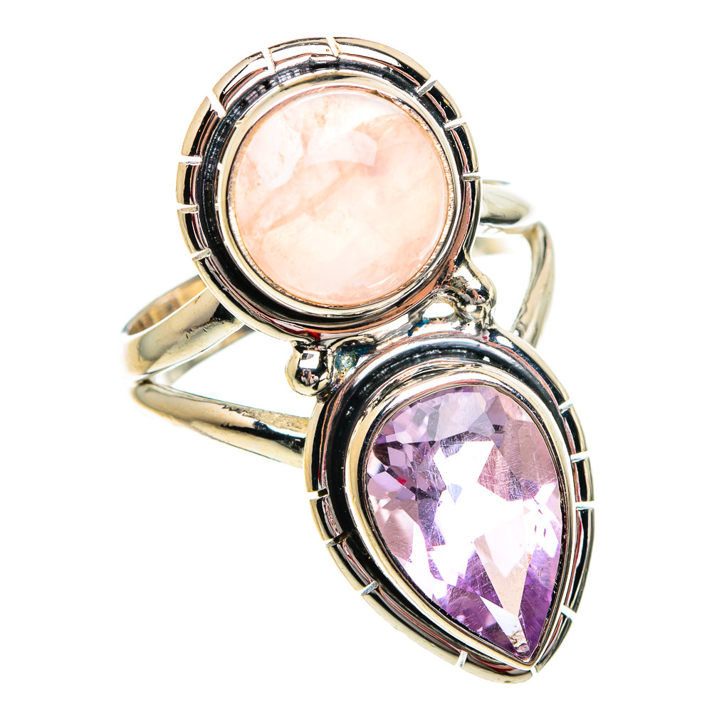 Rose Quartz Rings handcrafted by Anasilvercos - RING84212