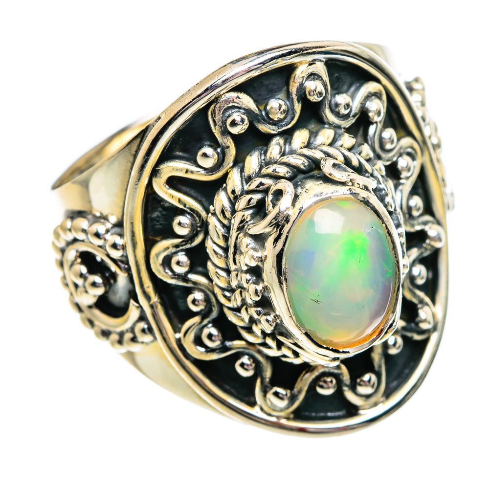 Ethiopian Opal Rings handcrafted by Anasilvercos - RING84213