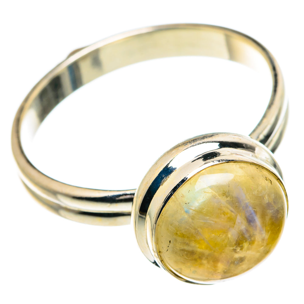 Yellow Moonstone Rings handcrafted by Anasilvercos - RING84215 - Photo 2