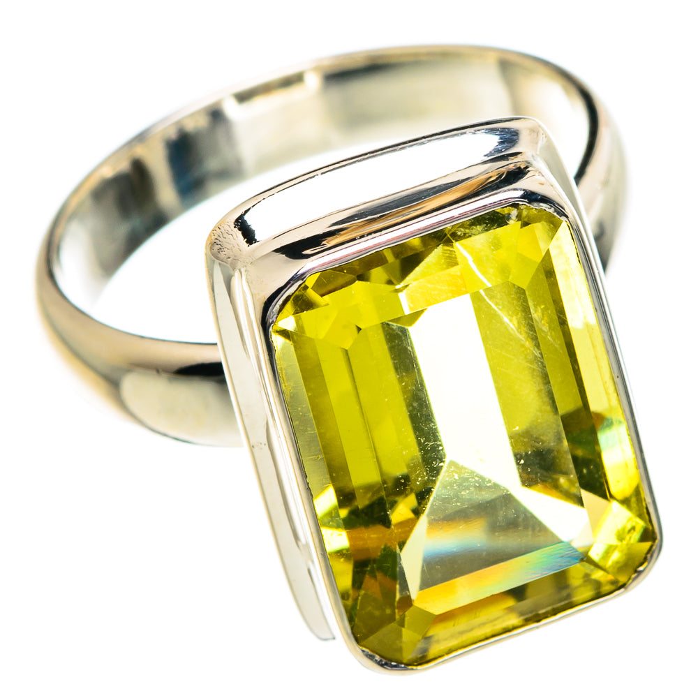Lemon Quartz Rings handcrafted by Anasilvercos - RING84218