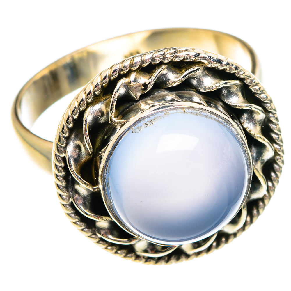 Aqua Chalcedony Rings handcrafted by Anasilvercos - RING84224
