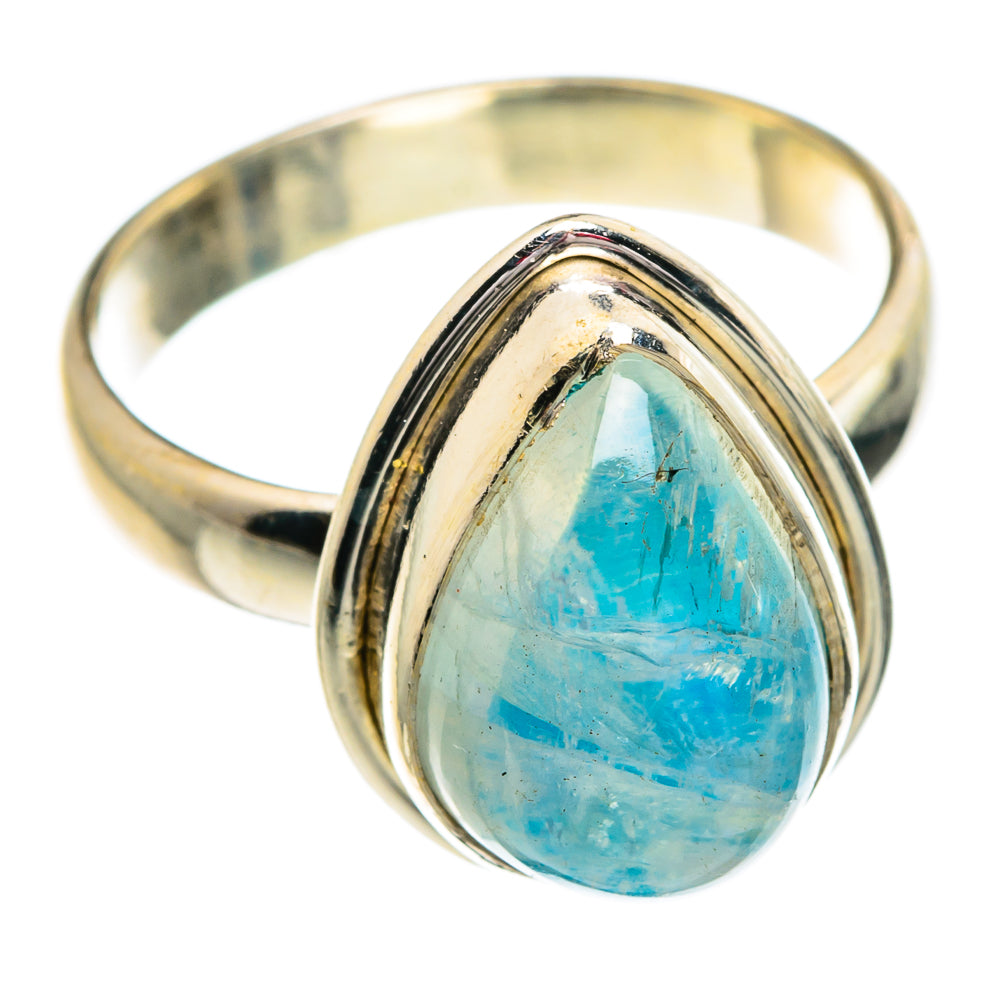 Rainbow Moonstone Rings handcrafted by Anasilvercos - RING84231