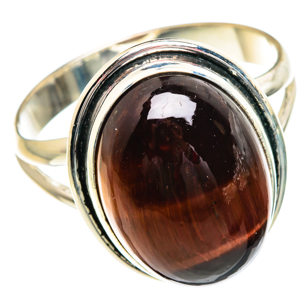 Red Tiger Eye Rings handcrafted by Anasilvercos - RING84233