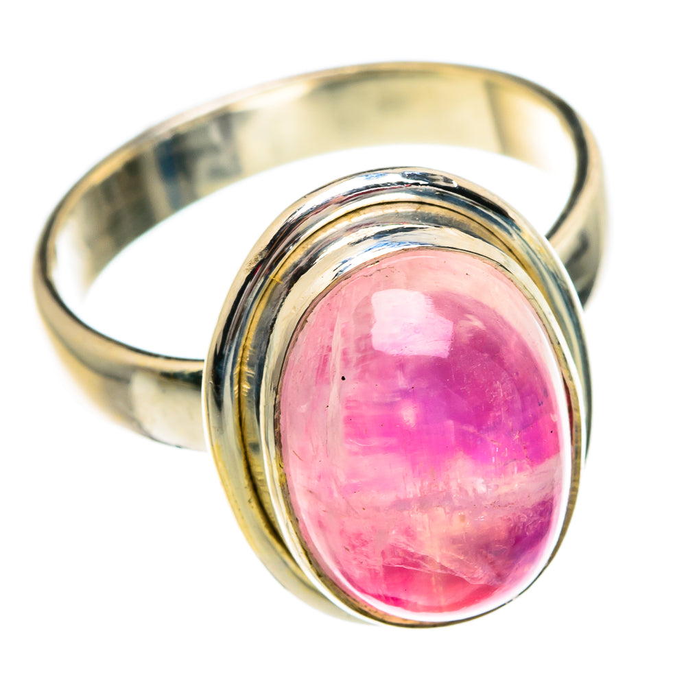 Pink Moonstone Rings handcrafted by Anasilvercos - RING84240
