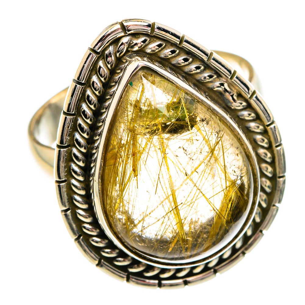 Rutilated Quartz Rings handcrafted by Anasilvercos - RING84248
