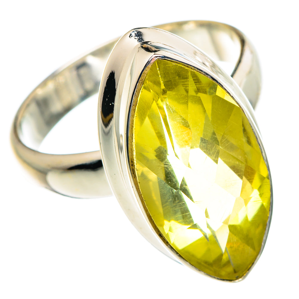 Lemon Quartz Rings handcrafted by Anasilvercos - RING84260