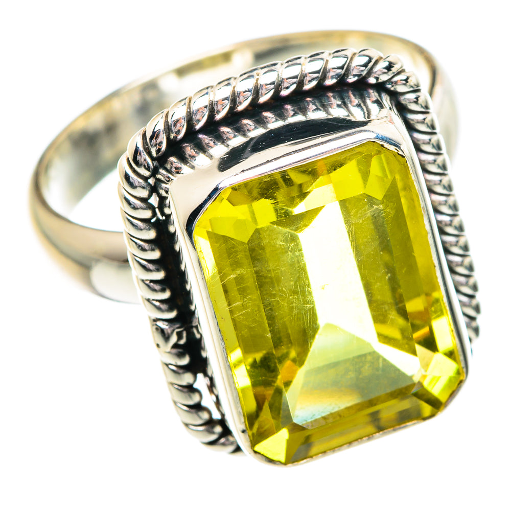 Lemon Quartz Rings handcrafted by Anasilvercos - RING84262