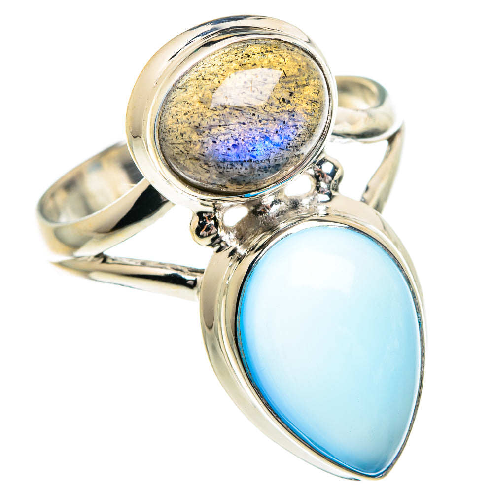 Aqua Chalcedony Rings handcrafted by Anasilvercos - RING84268