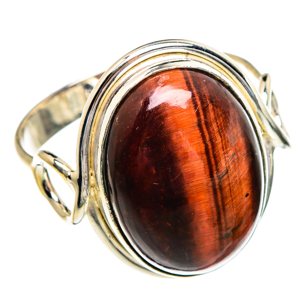 Red Tiger Eye Rings handcrafted by Anasilvercos - RING84280