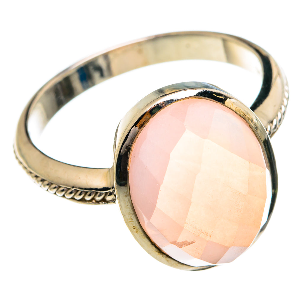 Rose Quartz Rings handcrafted by Anasilvercos - RING84327