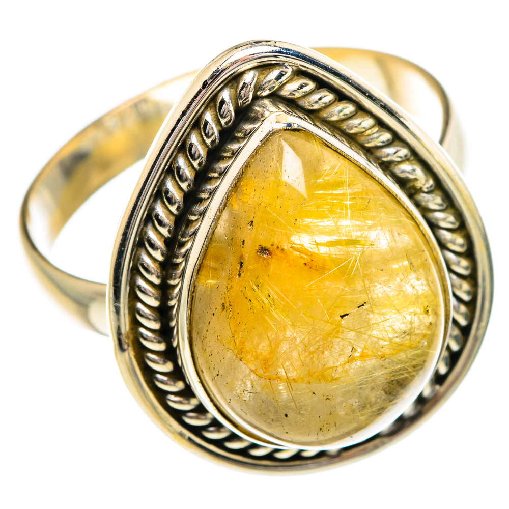 Rutilated Quartz Rings handcrafted by Anasilvercos - RING84332