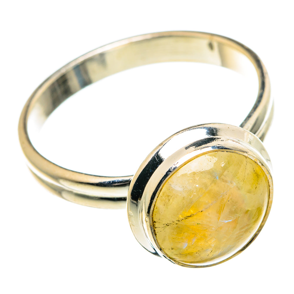 Yellow Moonstone Rings handcrafted by Anasilvercos - RING84342