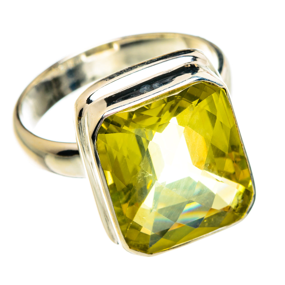 Lemon Quartz Rings handcrafted by Anasilvercos - RING84343