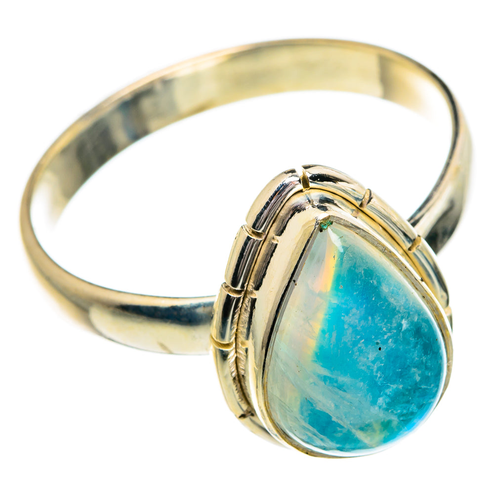 Rainbow Moonstone Rings handcrafted by Anasilvercos - RING84352