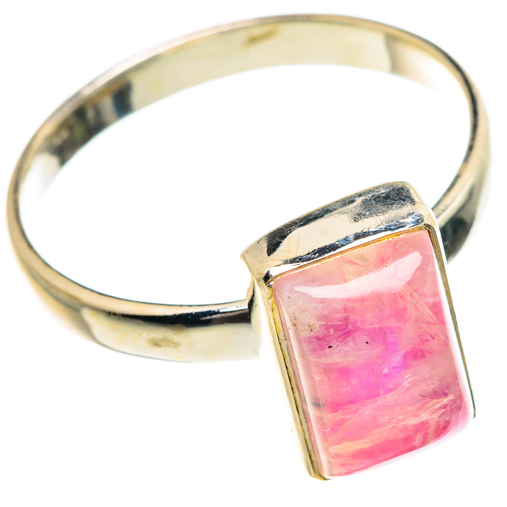 Pink Moonstone Rings handcrafted by Anasilvercos - RING84368