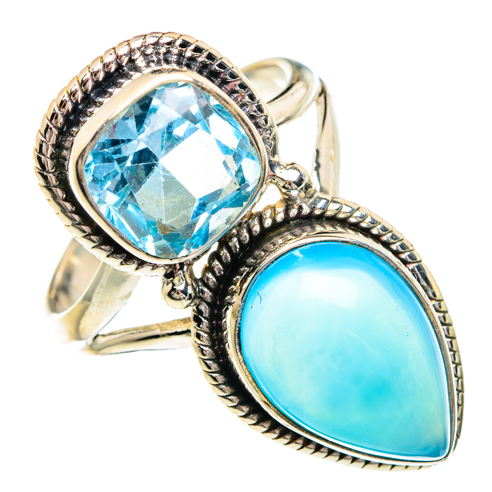 Aqua Chalcedony Rings handcrafted by Anasilvercos - RING84384
