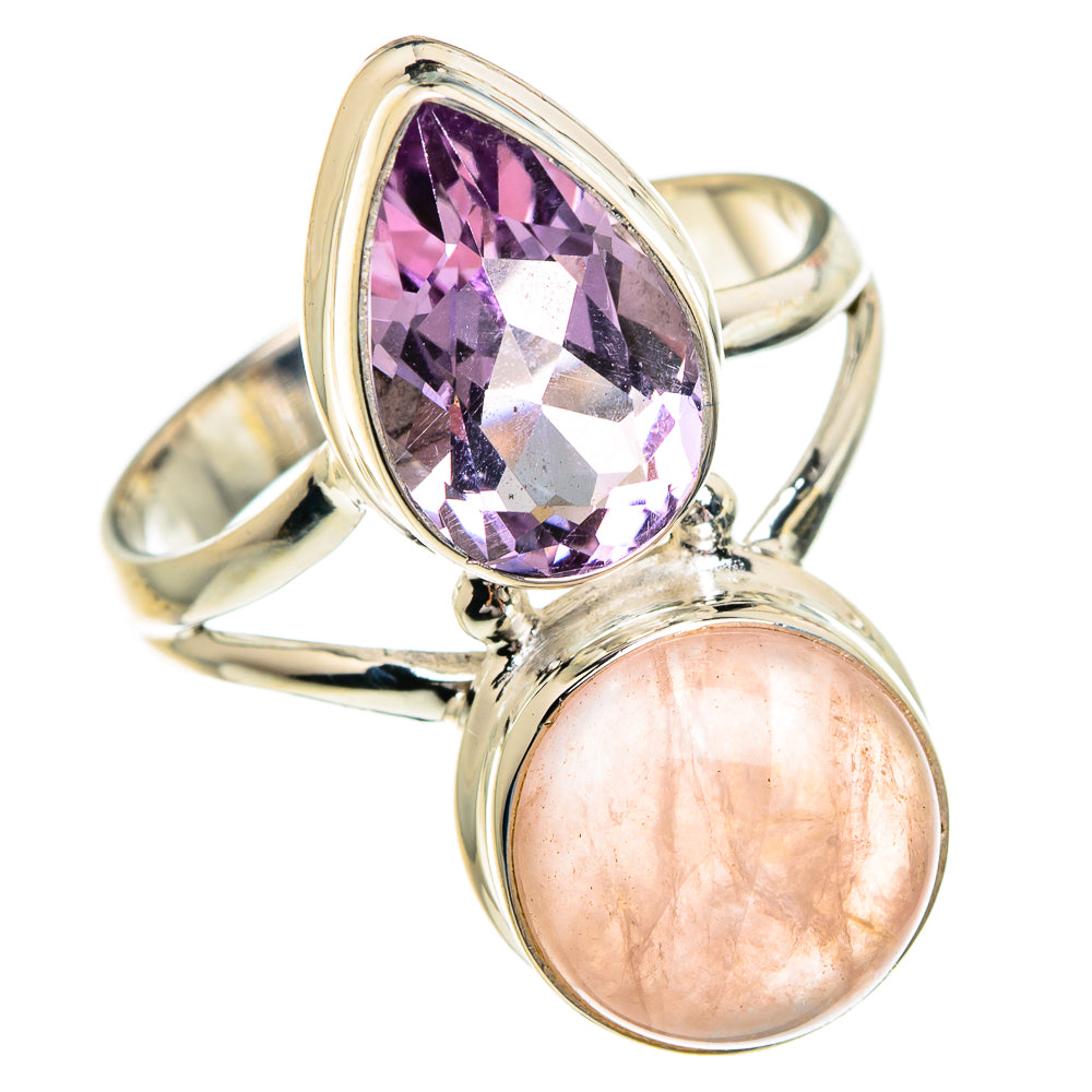 Rose Quartz Rings handcrafted by Anasilvercos - RING84403
