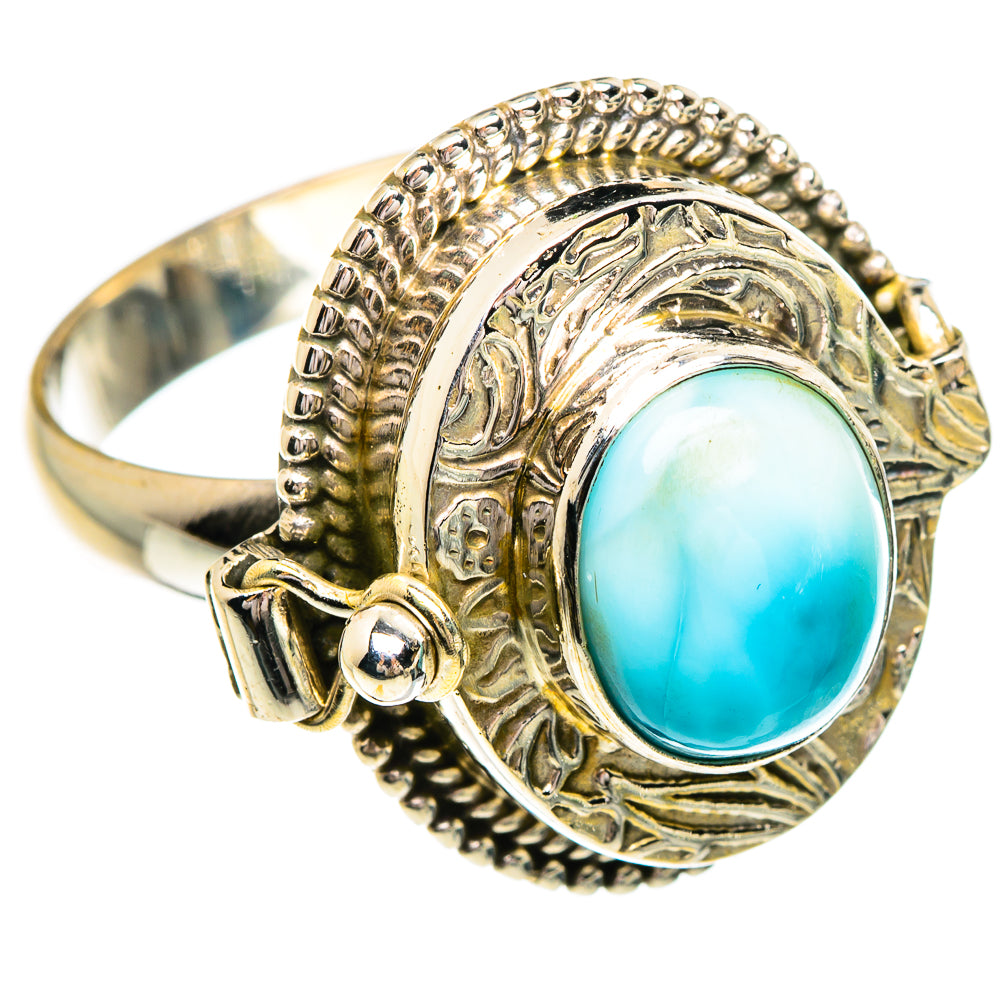 Larimar Rings handcrafted by Anasilvercos - RING84408