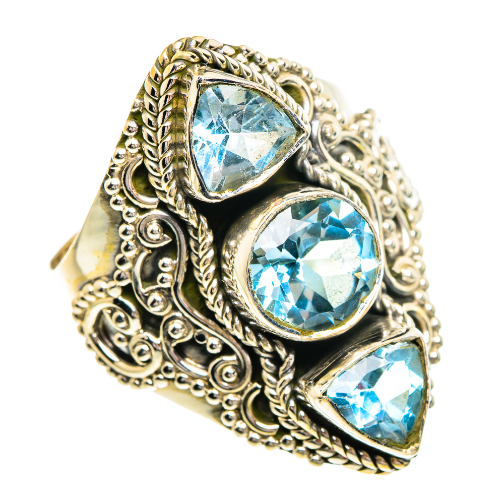 Blue Topaz Rings handcrafted by Anasilvercos - RING84412