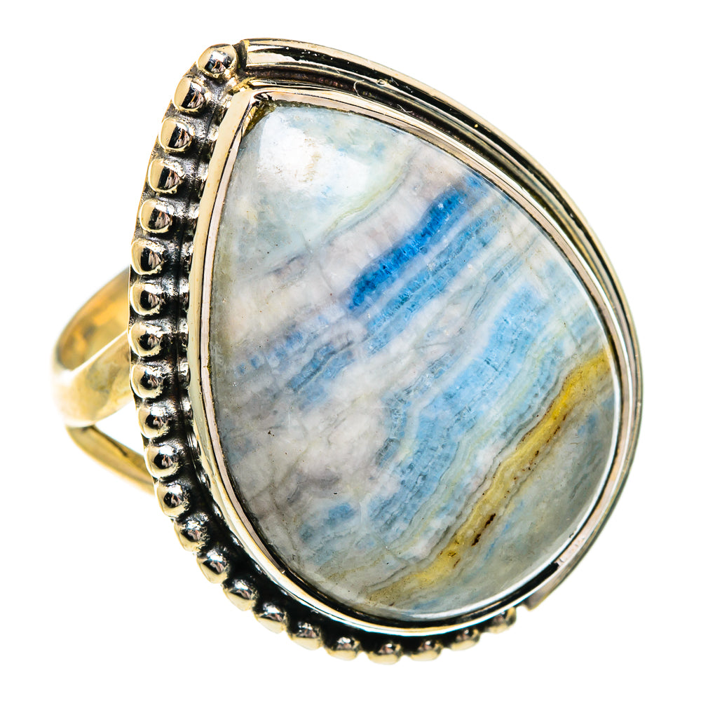 Blue Scheelite Rings handcrafted by Anasilvercos - RING84414