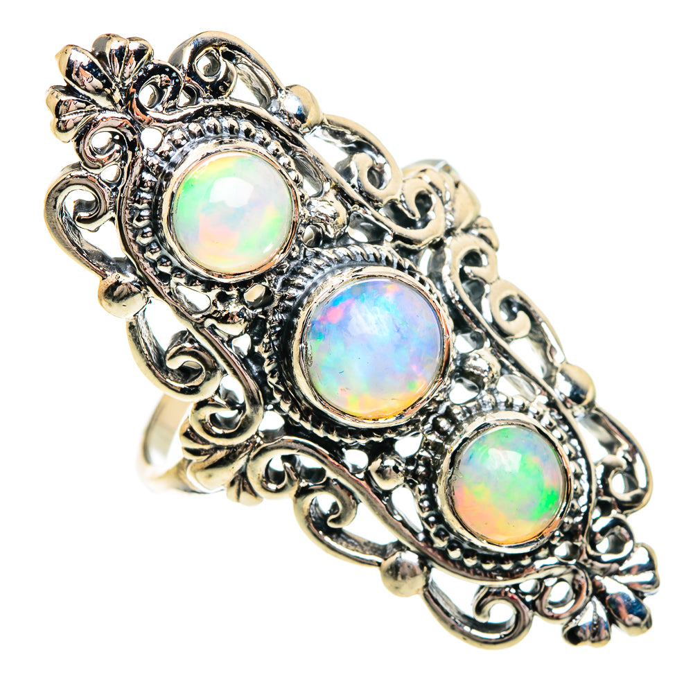 Ethiopian Opal Rings handcrafted by Anasilvercos - RING84429