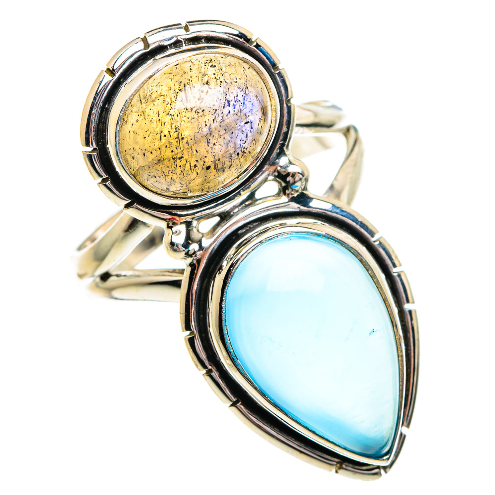 Aqua Chalcedony Rings handcrafted by Anasilvercos - RING84433