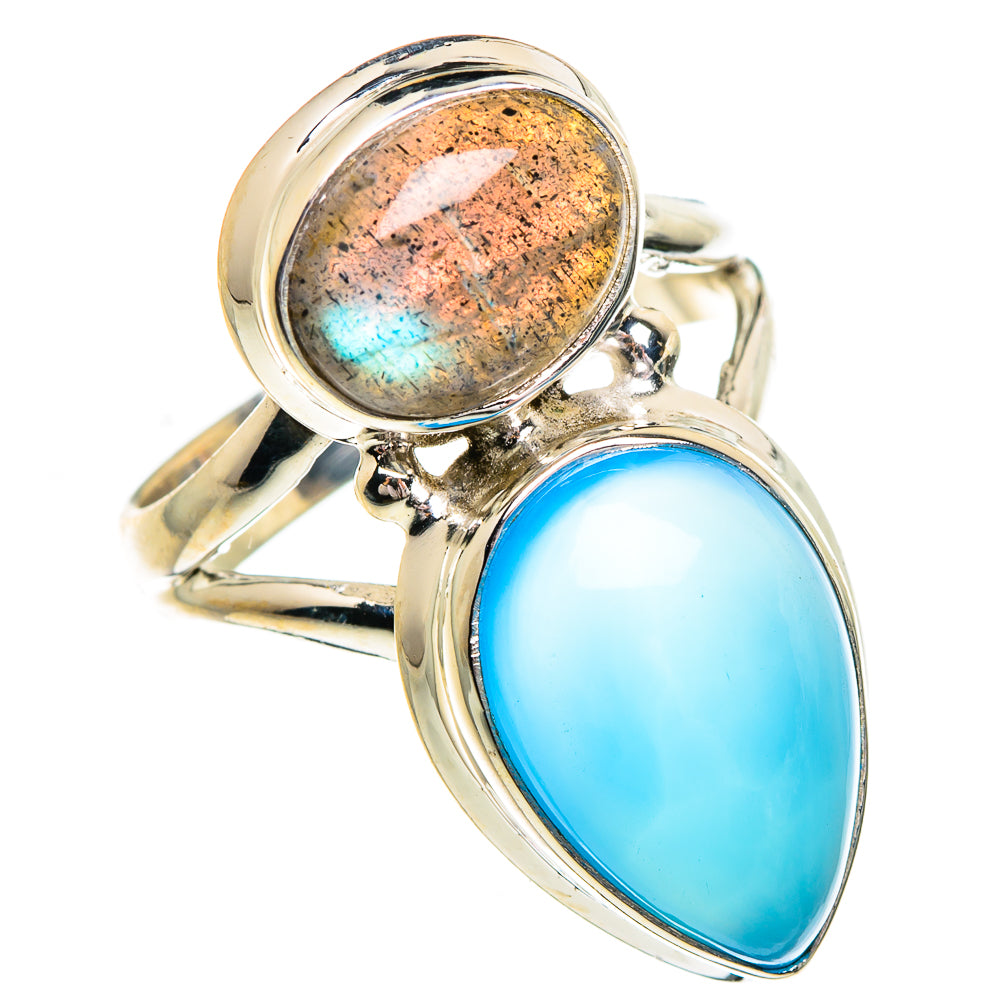 Aqua Chalcedony Rings handcrafted by Anasilvercos - RING84469