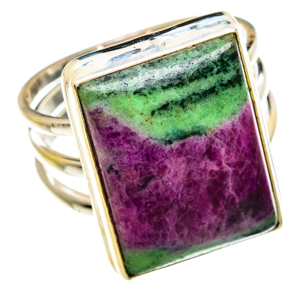 Ruby Zoisite Rings handcrafted by Anasilvercos - RING84474