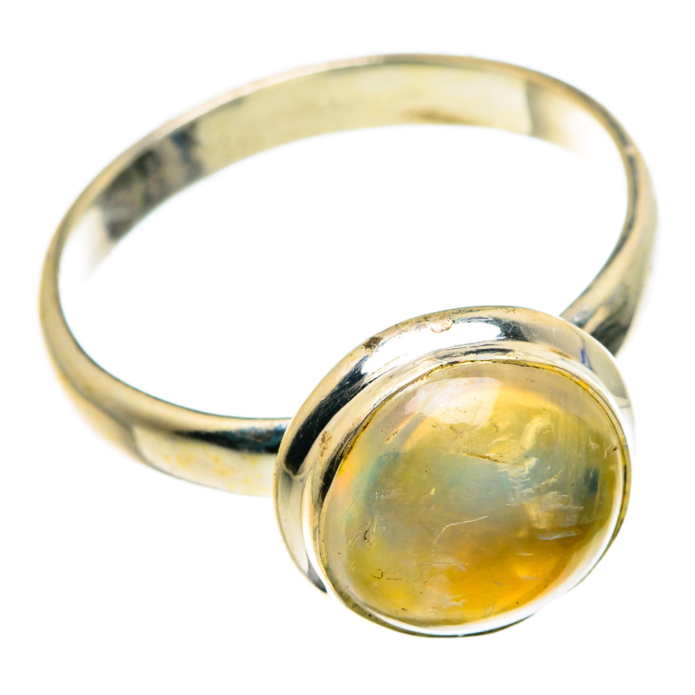 Yellow Moonstone Rings handcrafted by Anasilvercos - RING84508