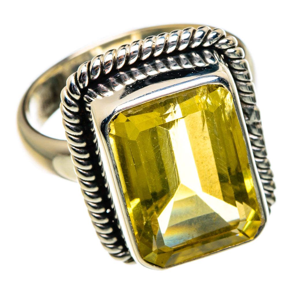 Lemon Quartz Rings handcrafted by Anasilvercos - RING84509