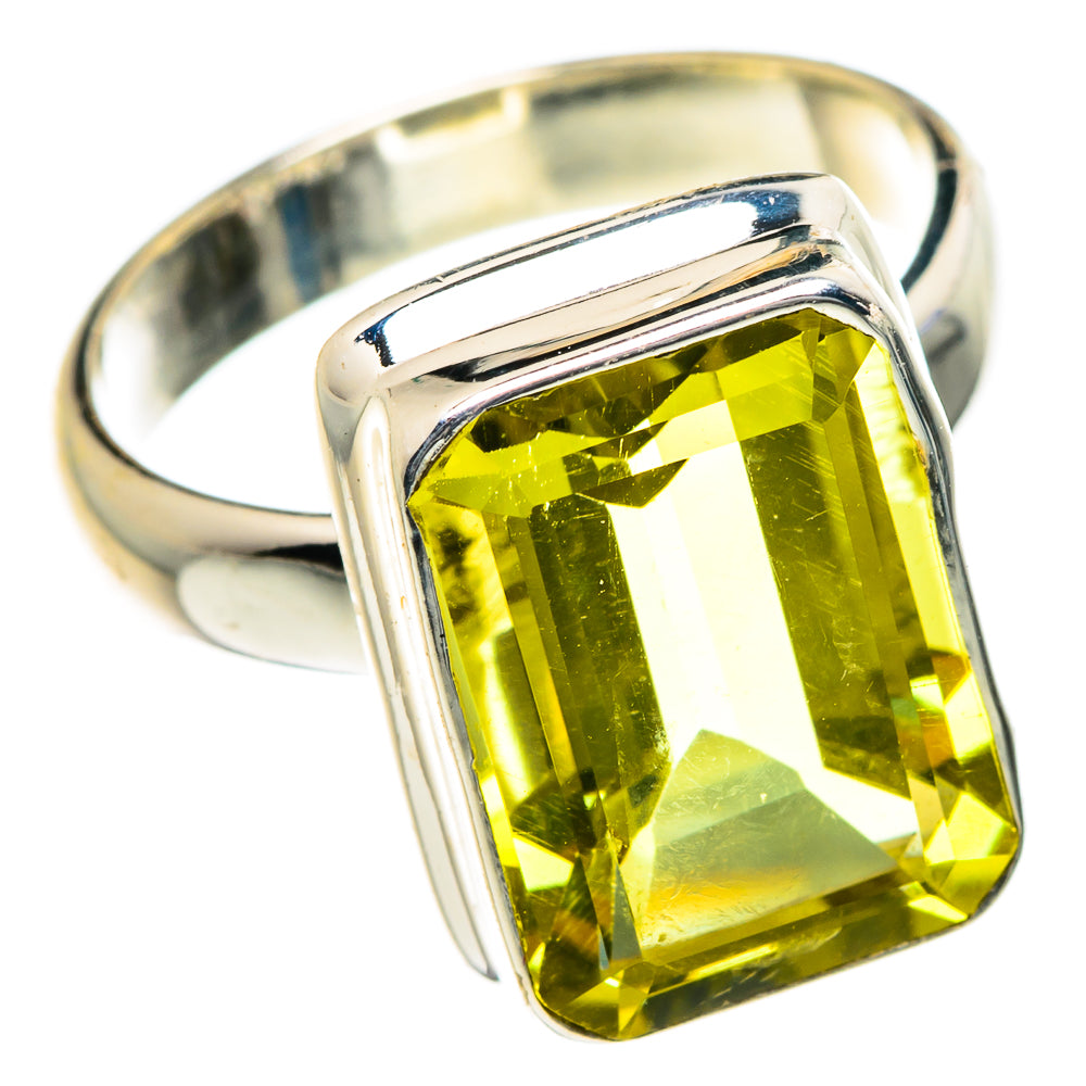Lemon Quartz Rings handcrafted by Anasilvercos - RING84510