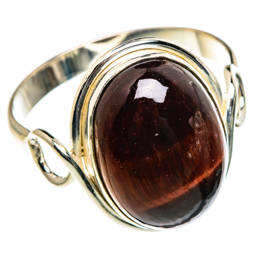 Red Tiger Eye Rings handcrafted by Anasilvercos - RING84522