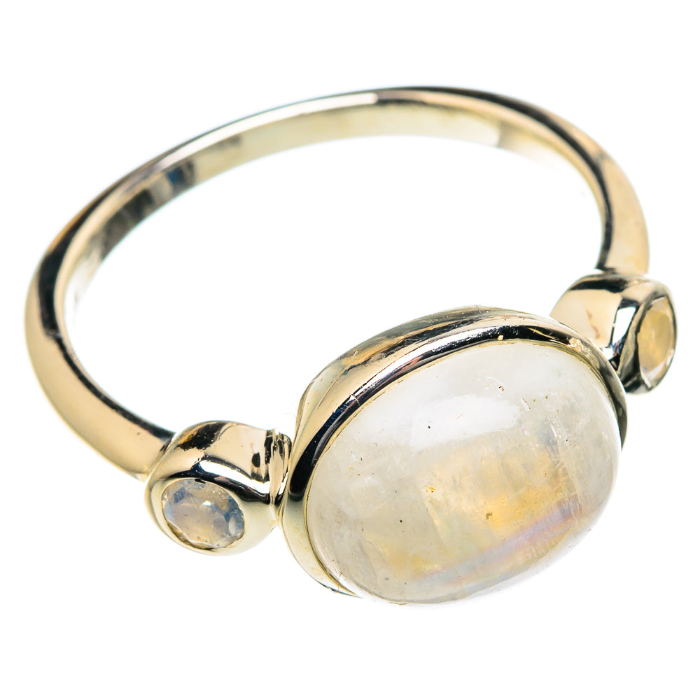 Rainbow Moonstone Rings handcrafted by Anasilvercos - RING84538