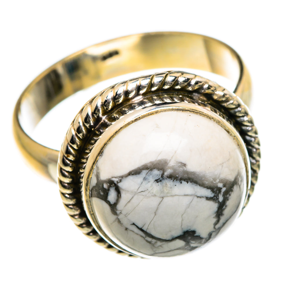 Howlite Rings handcrafted by Anasilvercos - RING84541