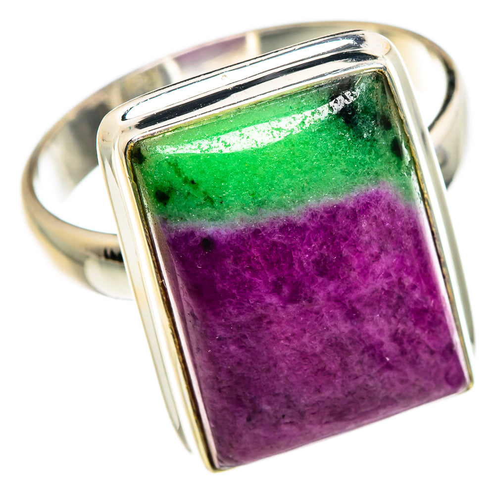 Ruby Zoisite Rings handcrafted by Anasilvercos - RING84542