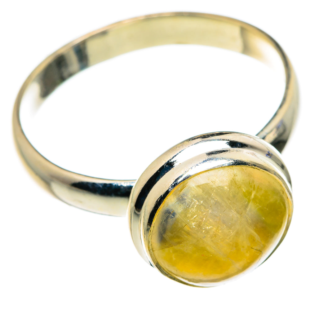 Yellow Moonstone Rings handcrafted by Anasilvercos - RING84546
