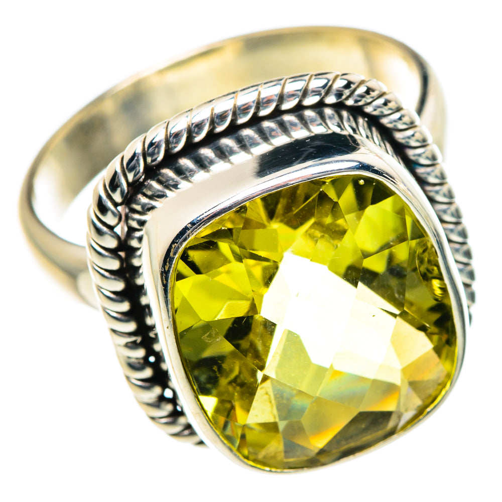 Lemon Quartz Rings handcrafted by Anasilvercos - RING84547