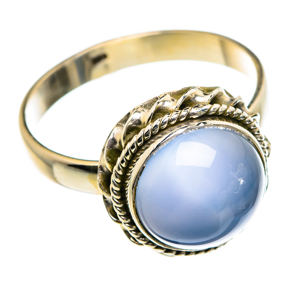 Aqua Chalcedony Rings handcrafted by Anasilvercos - RING84550