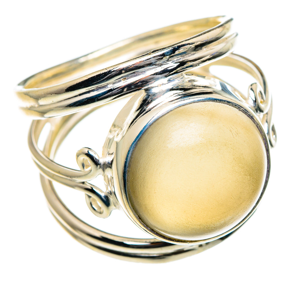 Peach Moonstone Rings handcrafted by Anasilvercos - RING84558