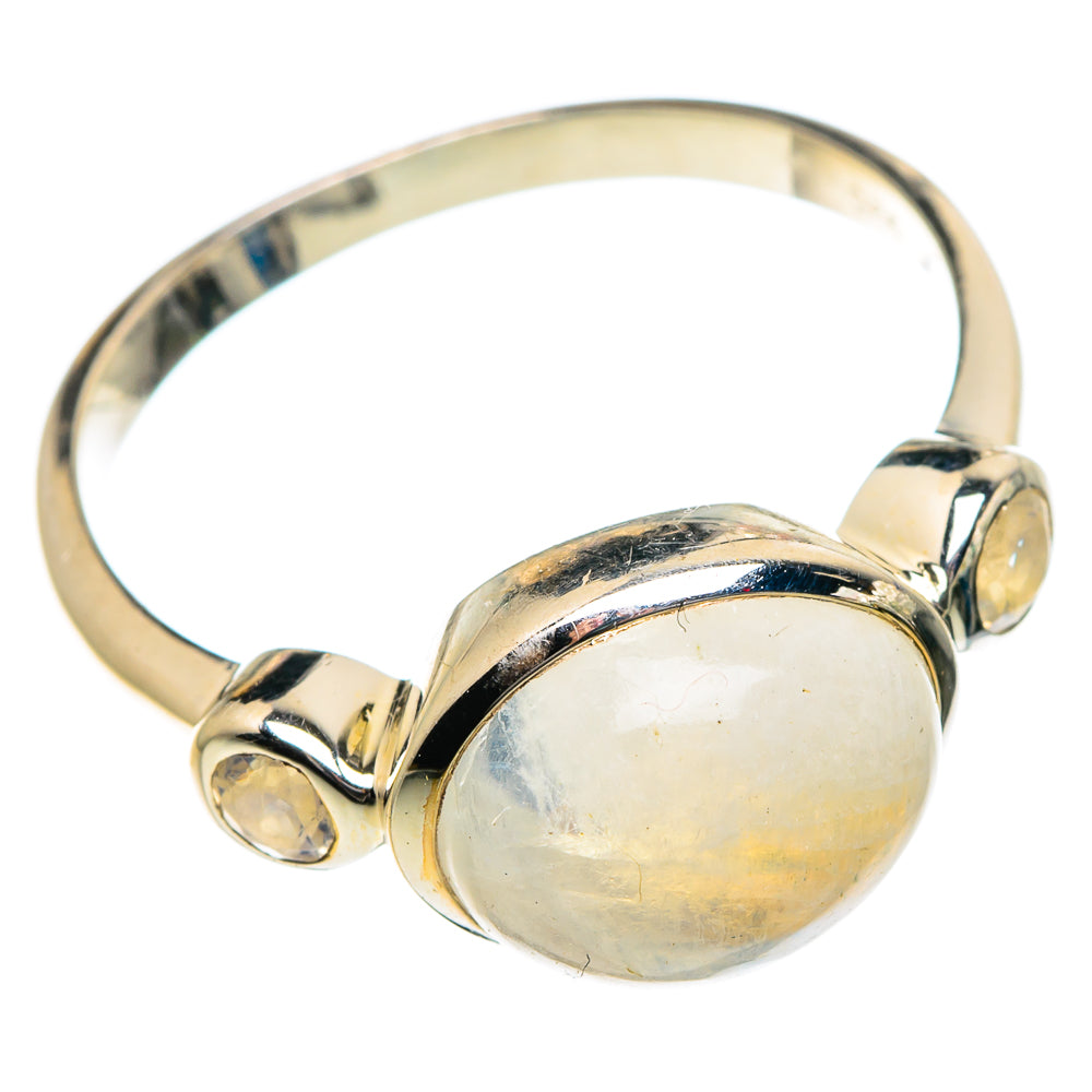 Rainbow Moonstone Rings handcrafted by Anasilvercos - RING84576