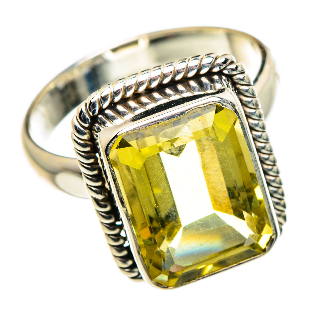 Lemon Quartz Rings handcrafted by Anasilvercos - RING84581