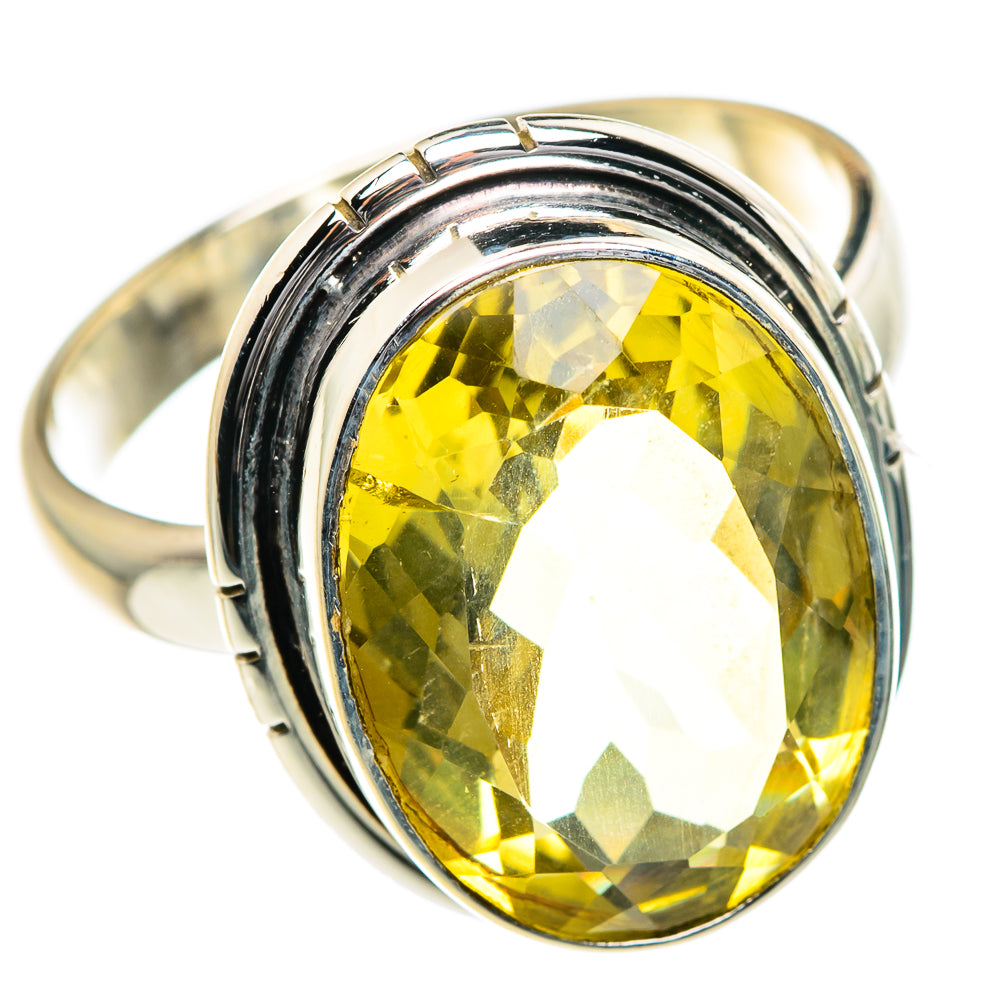 Lemon Quartz Rings handcrafted by Anasilvercos - RING84582