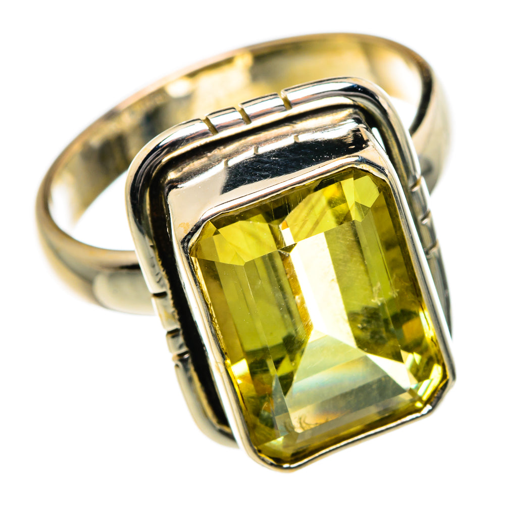 Lemon Quartz Rings handcrafted by Anasilvercos - RING84584