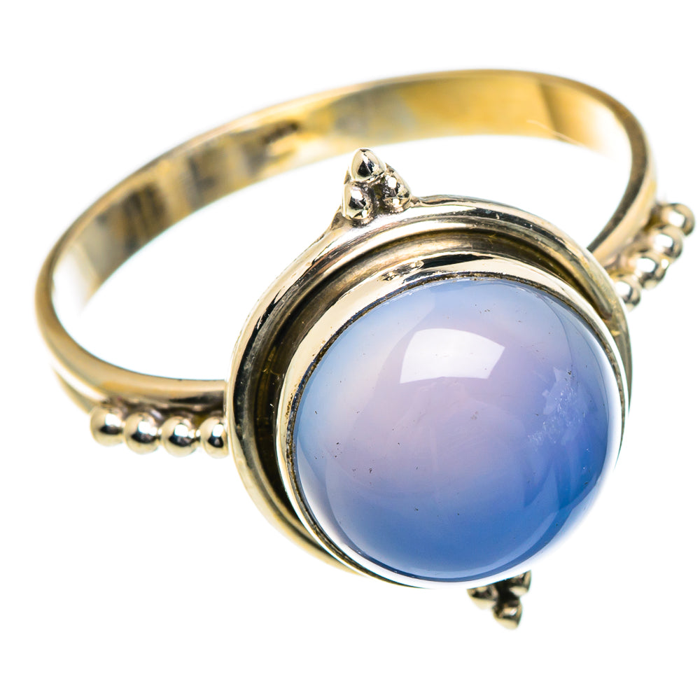 Aqua Chalcedony Rings handcrafted by Anasilvercos - RING84587