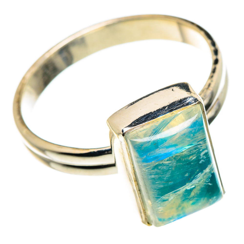 Green Moonstone Rings handcrafted by Anasilvercos - RING84592