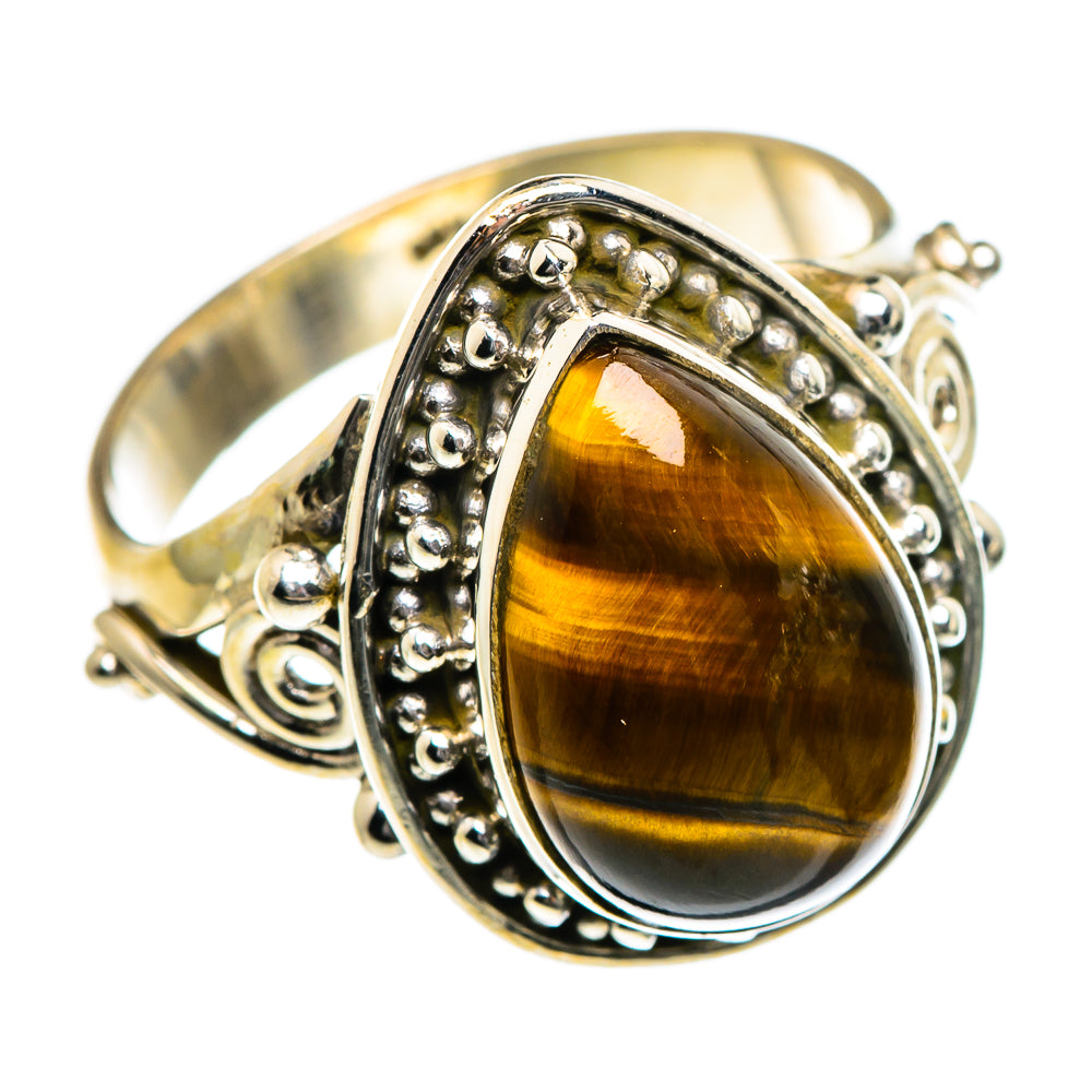 Tiger Eye Rings handcrafted by Anasilvercos - RING84595
