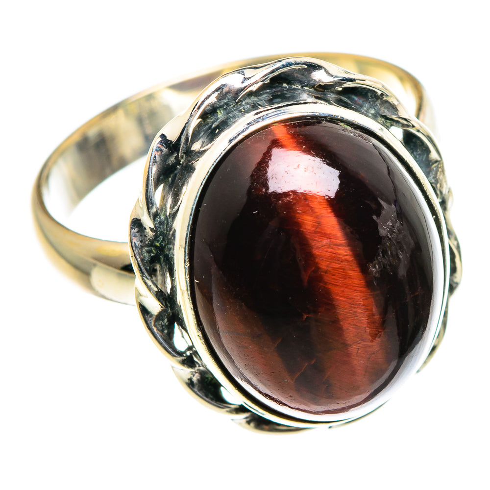 Red Tiger Eye Rings handcrafted by Anasilvercos - RING84596