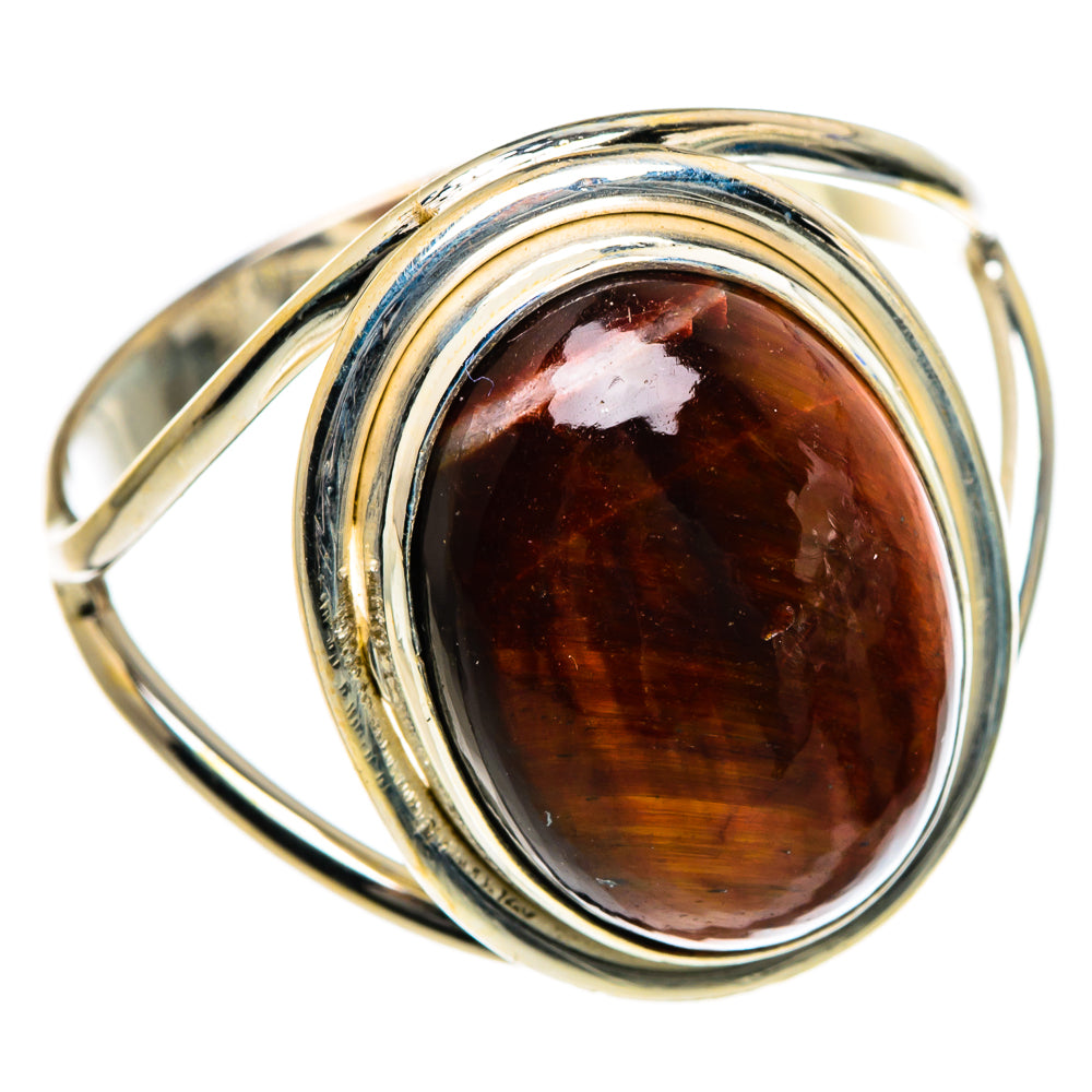 Red Tiger Eye Rings handcrafted by Anasilvercos - RING84599